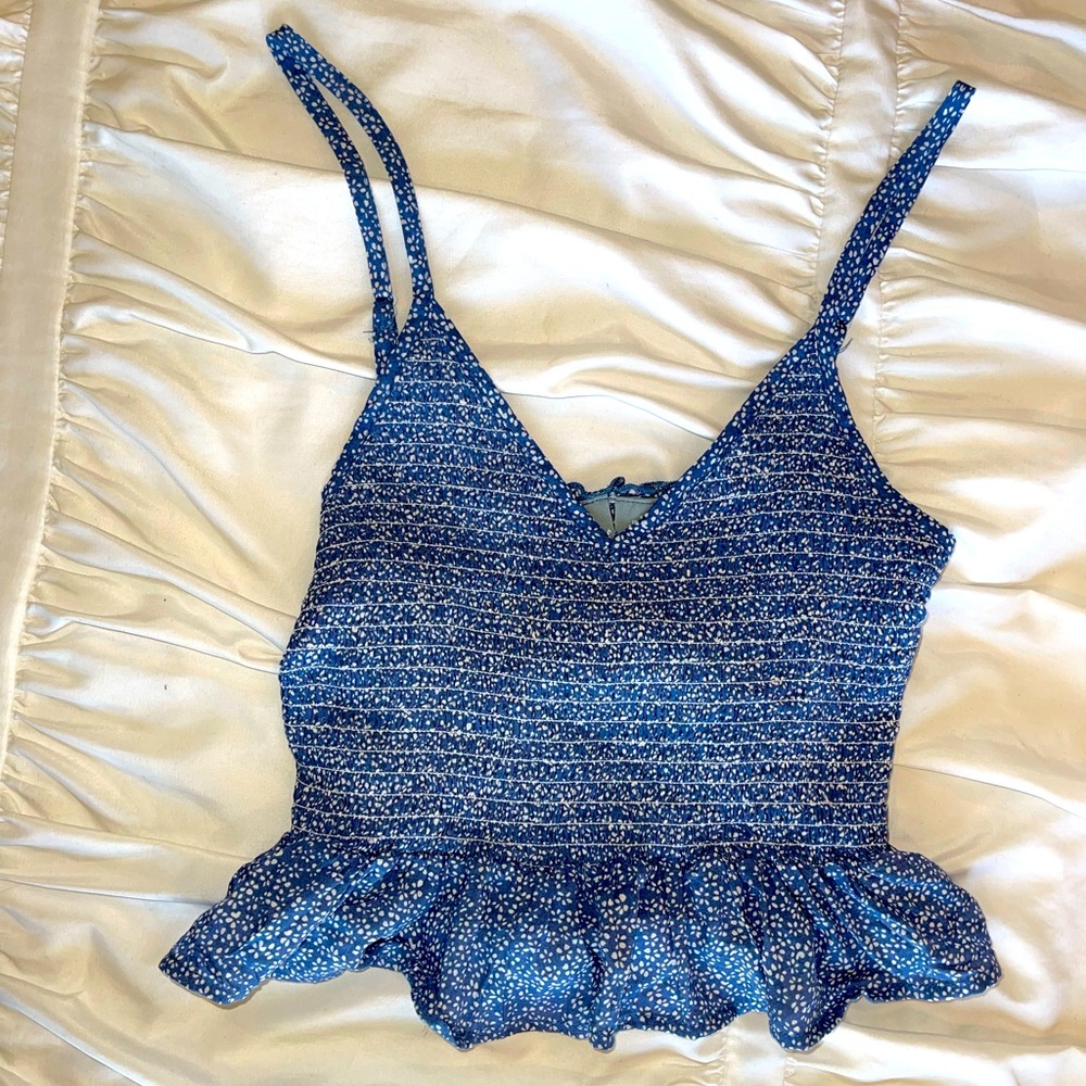 Blue crop top